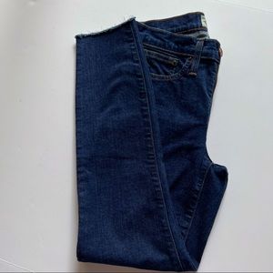 J.Crew 9” high-rise toothpick jean for women in indigo wash. | size: 25